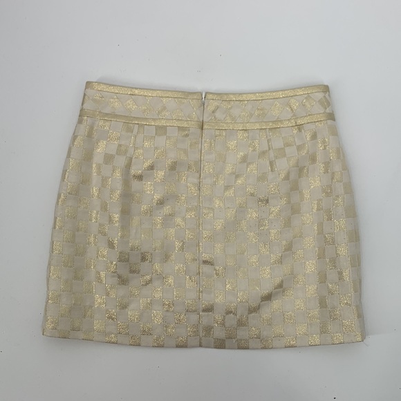 Lilly Pulitzer Skirt Gold Metallic Mini Skirt size 00 - Picture 3 of 7